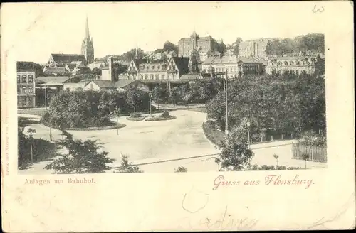 Ak Flensburg in Schleswig Holstein, schöne Detailansicht