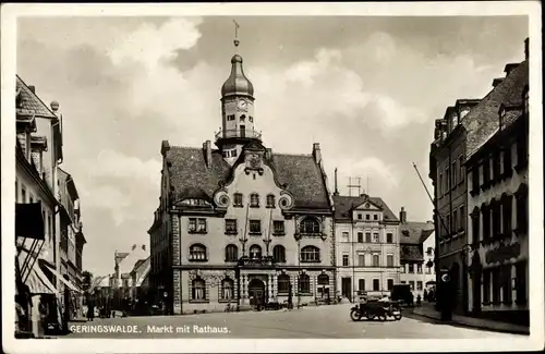 Ak Geringswalde Sachsen, Markt mit Rathaus