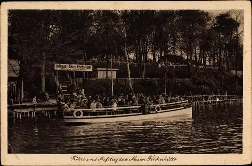 Ak Berlin Zehlendorf, Fähre und Aufstieg zur Neuen Fischerhütte, Inh. Albert Griebel