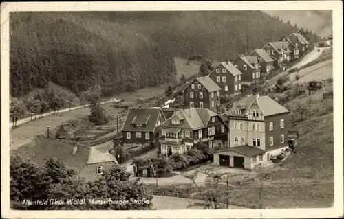 Ak Altenfeld im Thüringer Wald, Stadtpanorama, Blick in die Masserberger Straße