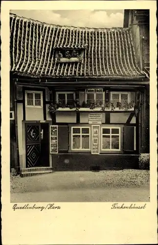 Ak Quedlinburg am Harz. schöne Detailansicht