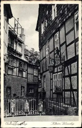 Ak Quedlinburg am Harz. schöne Detailansicht