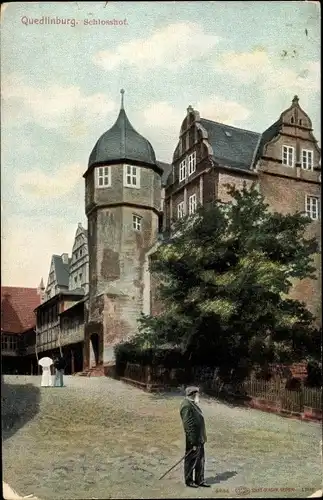 Ak Quedlinburg am Harz. schöne Detailansicht