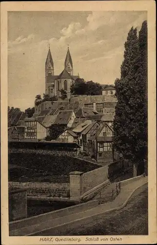 Ak Quedlinburg am Harz. schöne Detailansicht