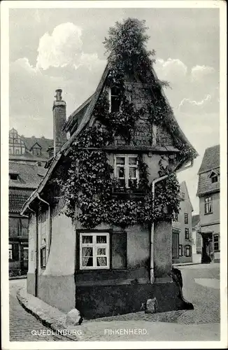 Ak Quedlinburg am Harz. schöne Detailansicht