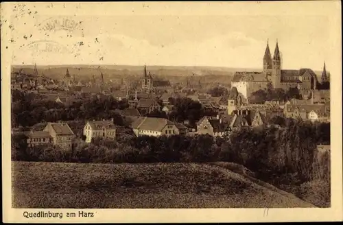 Ak Quedlinburg am Harz. schöne Detailansicht