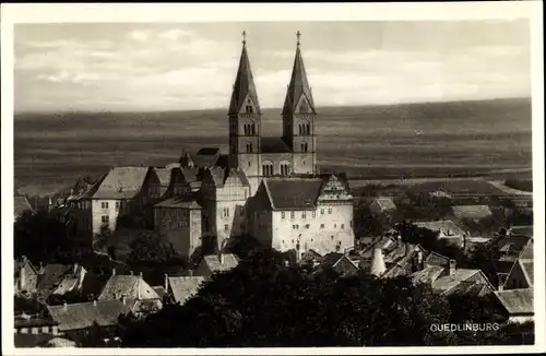 Ak Quedlinburg am Harz. schöne Detailansicht