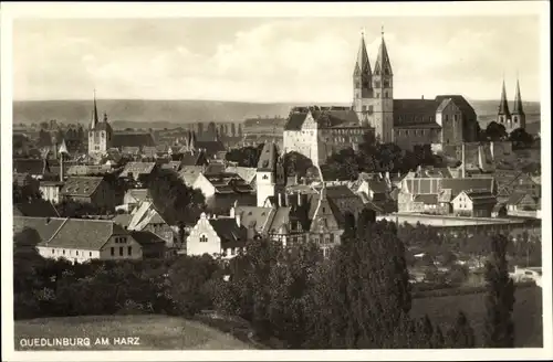 Ak Quedlinburg am Harz. schöne Detailansicht