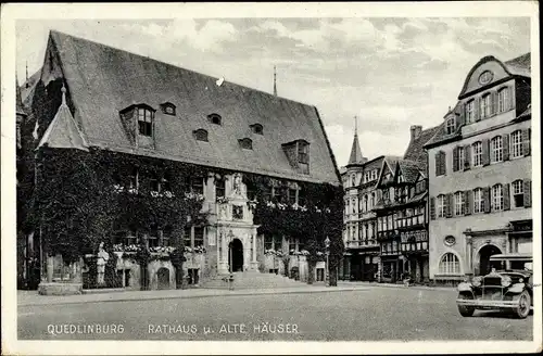 Ak Quedlinburg am Harz. schöne Detailansicht