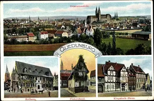 Ak Quedlinburg am Harz. schöne Detailansicht