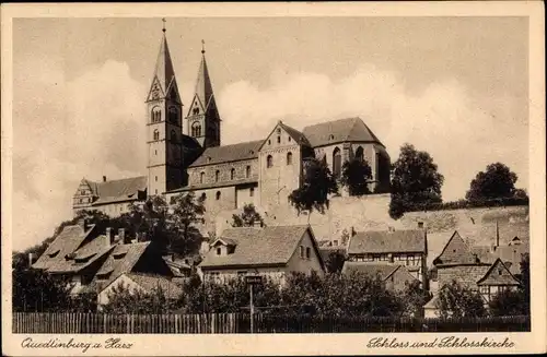 Ak Quedlinburg am Harz. schöne Detailansicht