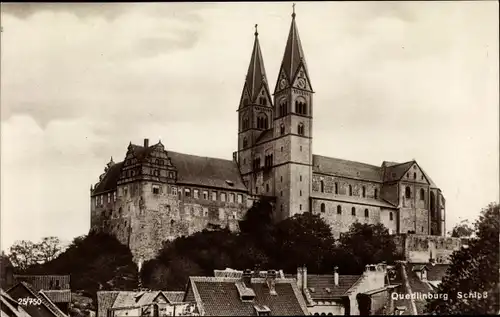 Ak Quedlinburg am Harz. schöne Detailansicht