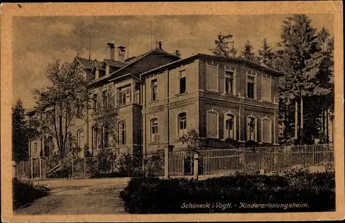 Ak Schöneck im Vogtland Sachsen, Blick auf das Kindererholungsheim