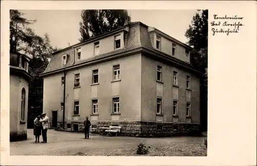 Ak Kreischa im Erzgebirge, Sanatorium, Partie am Zuckerhaus