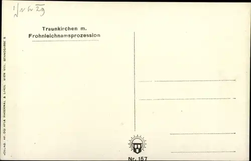 Ak Traunkirchen in Oberösterreich, schöne Detailansicht