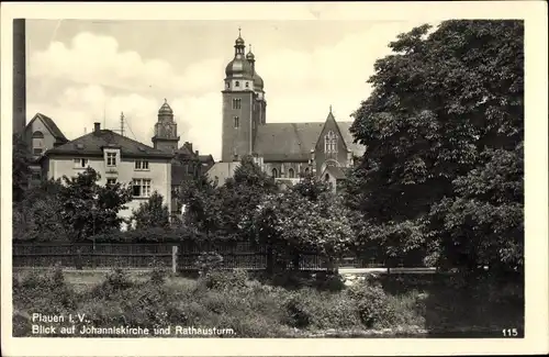 Ak Plauen im Vogtland, schöne Detailansicht