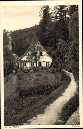 Ak Oybin im Zittauer Gebirge, schöne Detailansicht