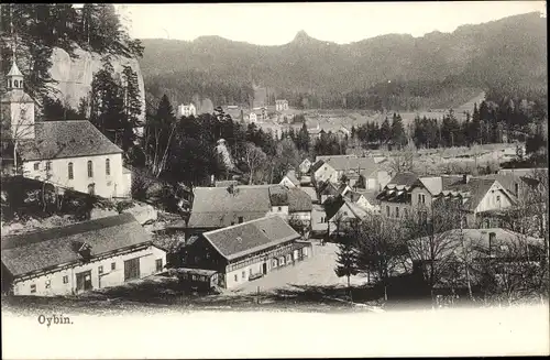 Ak Oybin im Zittauer Gebirge, schöne Detailansicht