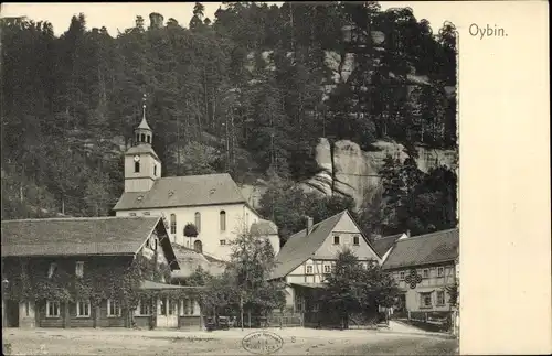 Ak Oybin im Zittauer Gebirge, schöne Detailansicht