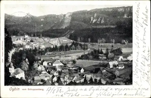 Ak Oybin im Zittauer Gebirge, schöne Detailansicht