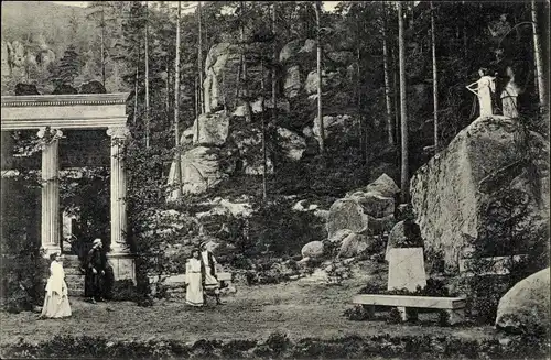 Ak Oybin im Zittauer Gebirge, schöne Detailansicht