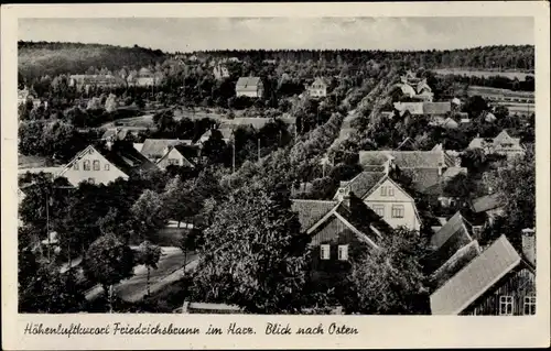 Ak Friedrichsbrunn Thale im Harz, Blick über den Ort, nach Osten