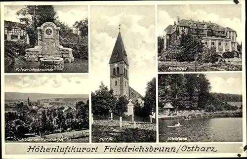 Ak Friedrichsbrunn Thale im Harz, schöne Detailansicht