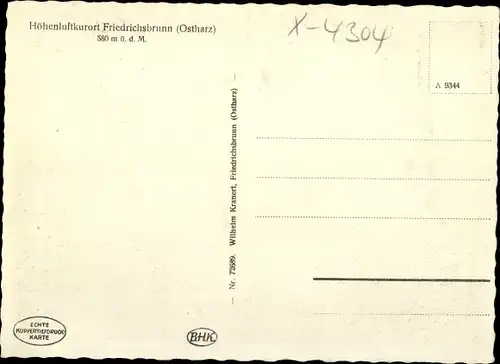 Ak Friedrichsbrunn Thale im Harz, schöne Detailansicht
