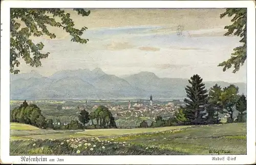 Ak Rosenheim in Oberbayern, schöne Detailansicht