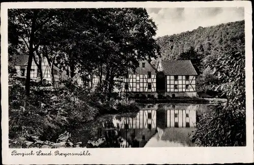 Ak Wermelskirchen im Bergischen Land, Blick auf die Bergersmühle, Wasserspiegelung