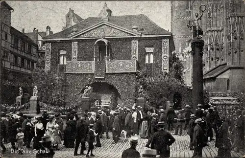 Ak Nürnberg in Mittelfranken Bayern, 8. Deutsches Sängerbundesfest 1912, Die alte Schau