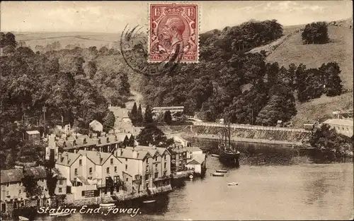 Ak Fowey South West England, View of the Station End