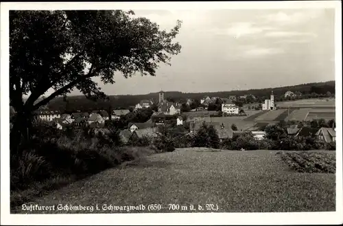 Ak Schömberg im Nordschwarzwald Kreis Calw, Blick auf den Ort mit Umgebung