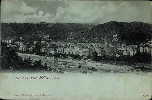 Ak Bad Schandau an der Elbe, schöne Detailansicht