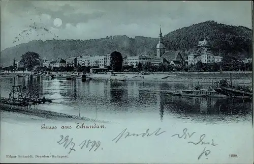 Ak Bad Schandau an der Elbe, schöne Detailansicht