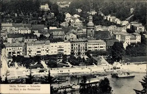 Ak Bad Schandau an der Elbe, schöne Detailansicht