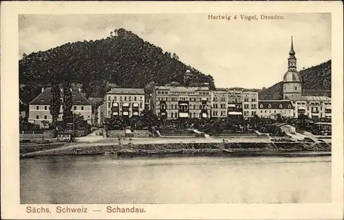 Ak Bad Schandau an der Elbe, schöne Detailansicht