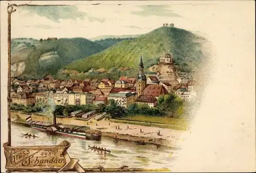 Ak Bad Schandau an der Elbe, schöne Detailansicht