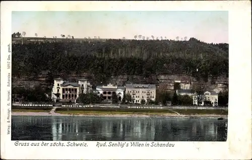 Ak Bad Schandau an der Elbe, schöne Detailansicht