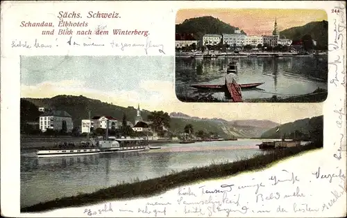 Ak Bad Schandau an der Elbe, schöne Detailansicht