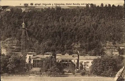 Ak Bad Schandau an der Elbe, schöne Detailansicht