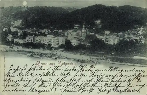 Ak Bad Schandau an der Elbe, schöne Detailansicht