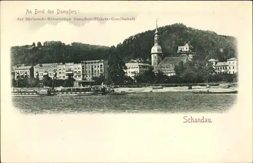 Ak Bad Schandau an der Elbe, schöne Detailansicht