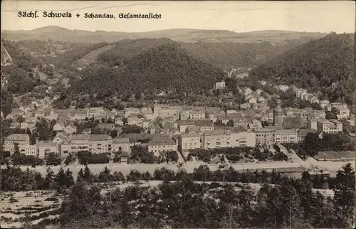 Ak Bad Schandau an der Elbe, schöne Detailansicht