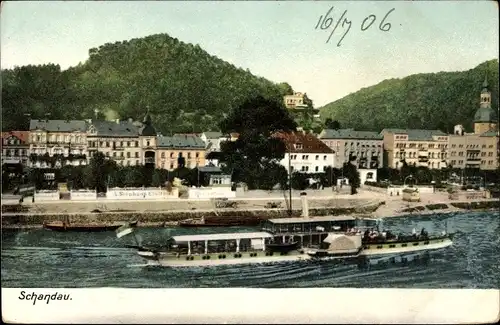 Ak Bad Schandau an der Elbe, schöne Detailansicht