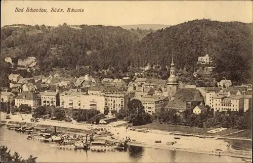 Ak Bad Schandau an der Elbe, schöne Detailansicht