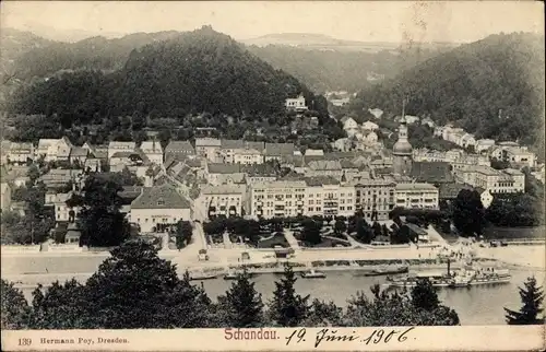 Ak Bad Schandau an der Elbe, schöne Detailansicht