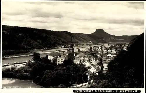 Ak Bad Schandau an der Elbe, schöne Detailansicht