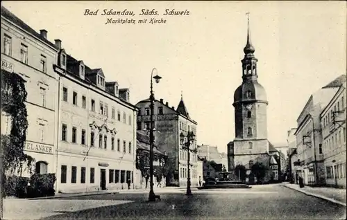 Ak Bad Schandau an der Elbe, schöne Detailansicht