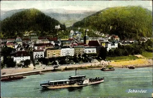 Ak Bad Schandau an der Elbe, schöne Detailansicht